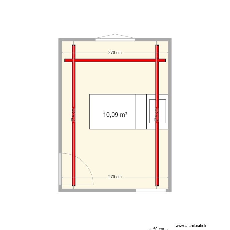 FAR 32 systeme H. Plan de 1 pièce et 10 m2