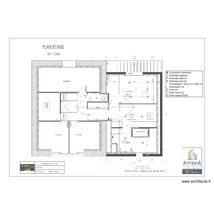 Plan Masa R+1 13 11 24. Plan de Plan Masa R+1 13 11 24. Plan de