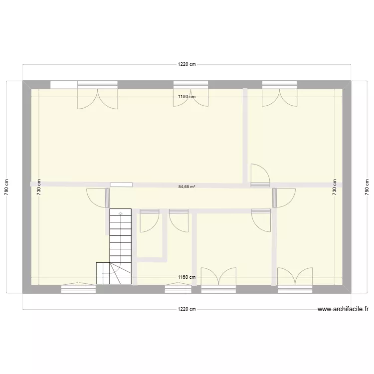 Maison 1 Masse. Plan de 