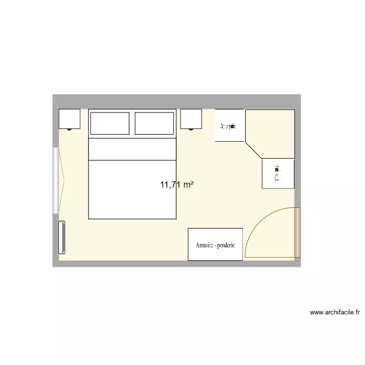 Chambre . Plan de 