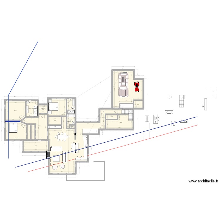 PLAN RENO GARAGE 2. Plan de 19 pièces et 266 m2