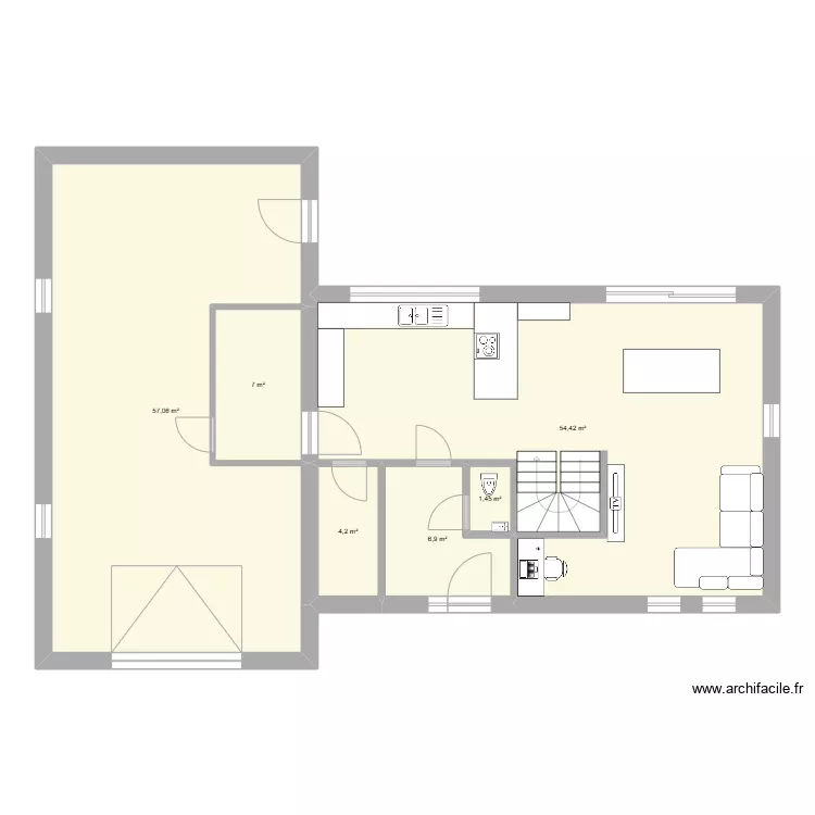 maison style tp. Plan de 