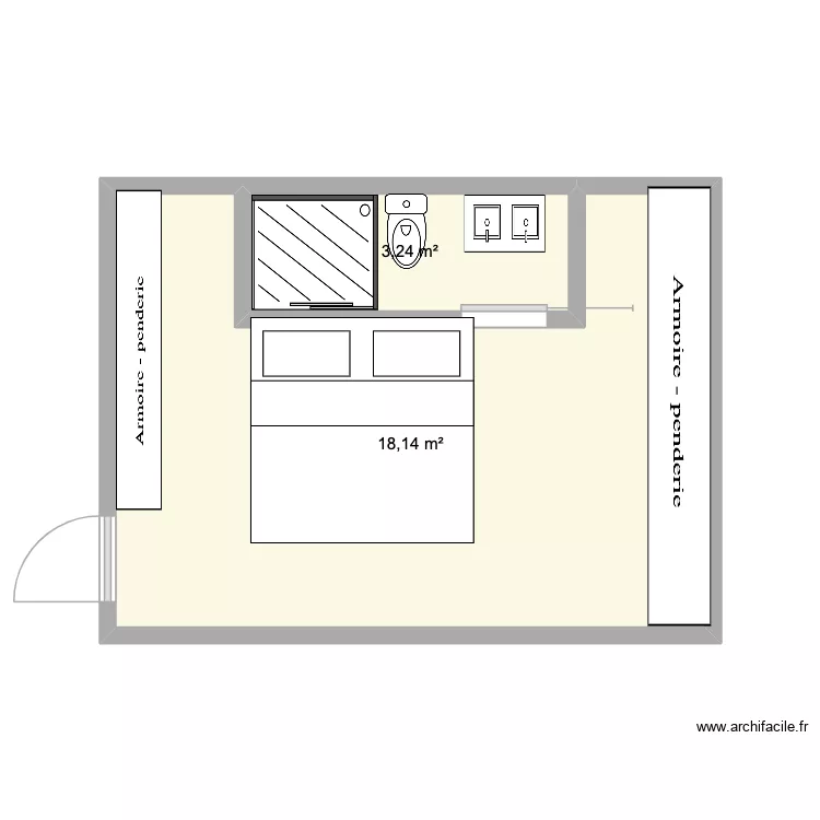 chambre salon. Plan de 2 et 21 m² chambre salon. Plan de 2 et 21 m²
