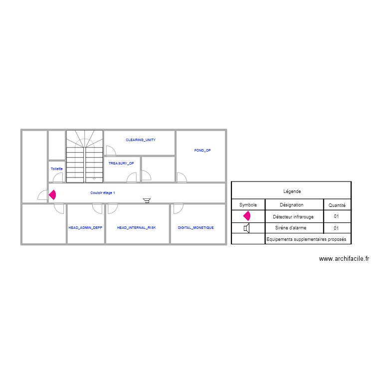  AKWA ETAGE1intru prop. Plan de 13 pièces et 49 m2