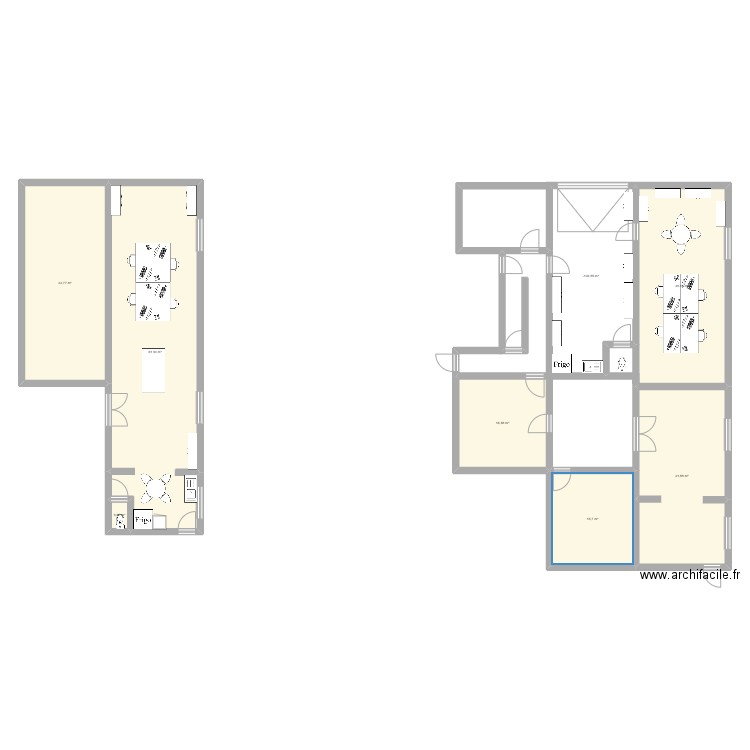 julien bureau. Plan de 8 pièces et 226 m2