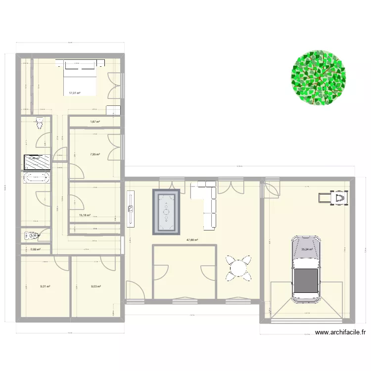Maison JohnCam. Plan de 11  et 157 m²