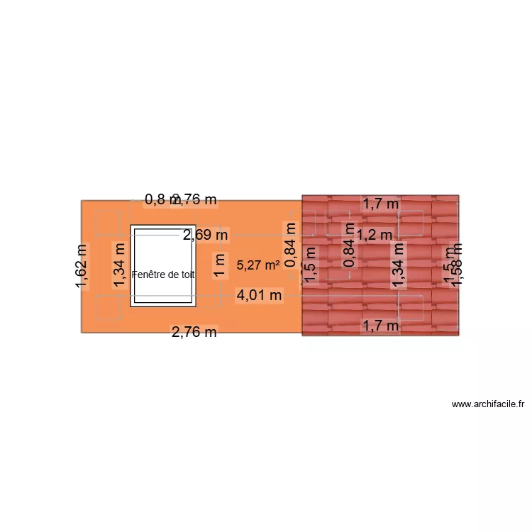 SETEC arri&egrave;re cout. Plan de 1 Pièce et 5 m²