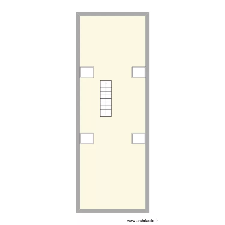 ROY étage état initial. Plan de 1 et 66 m² ROY étage état initial. Plan de 1 et 66 m²