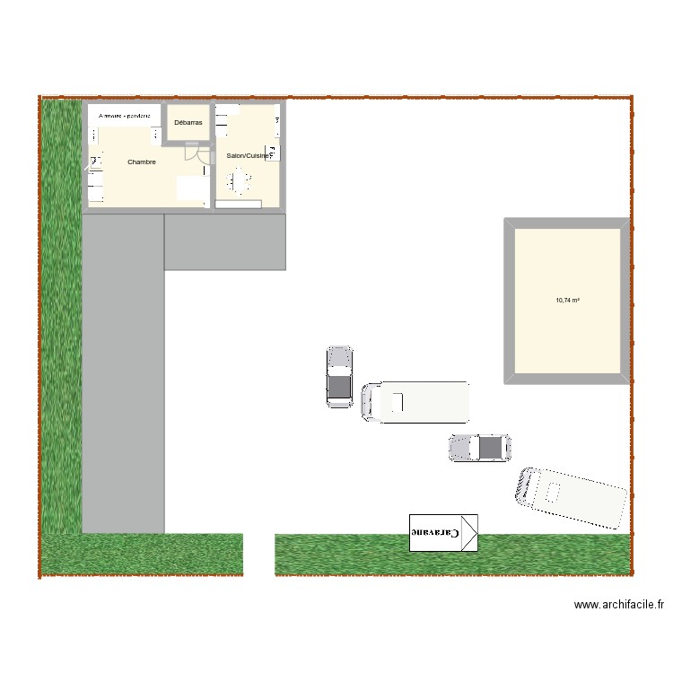 LesCognets ST GERMAIN DES PRES. Plan de 4 pièces et 24 m2
