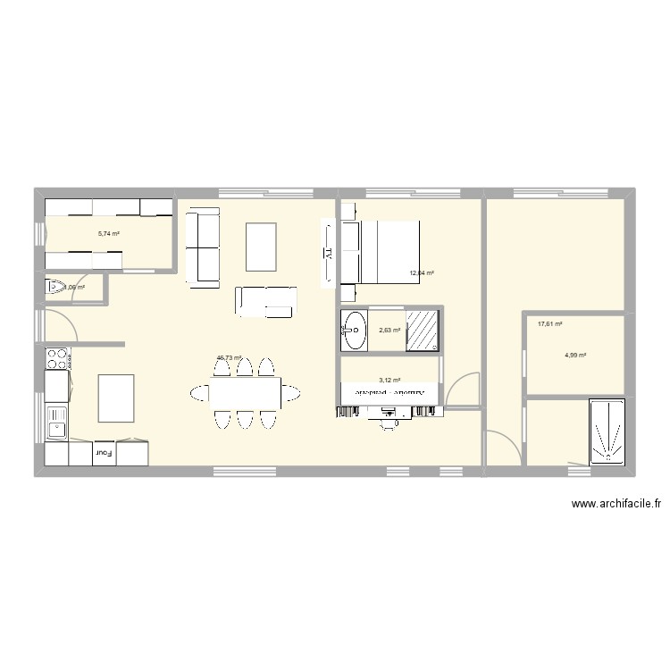 ludon medoc. Plan de 8 pièces et 94 m2