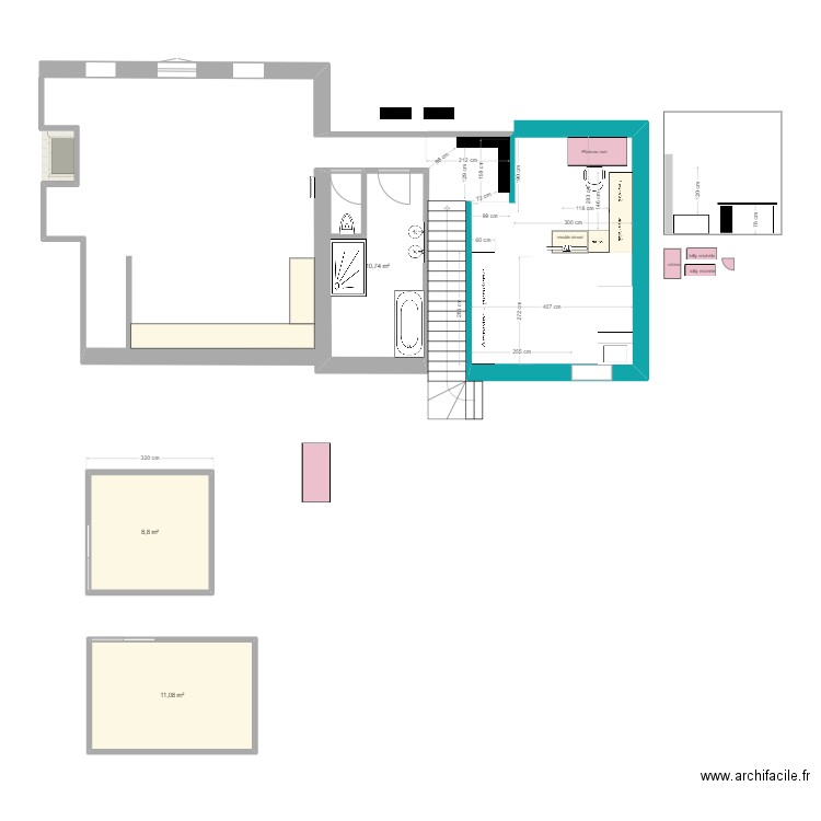 1er étage canapé. Plan de 0 pièce et 0 m2