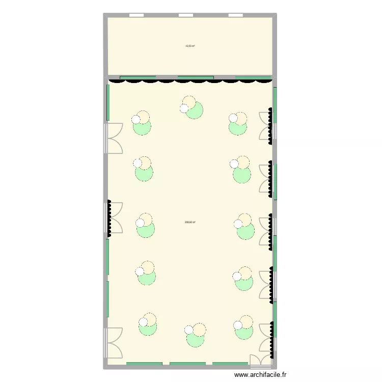 SALLE DU PATIO - MAIRIE DE BOIGNY. Plan de 