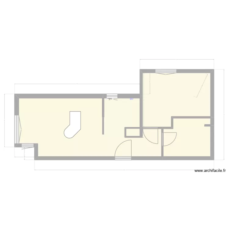 ELISA 2. Plan de 4  et 44 m²