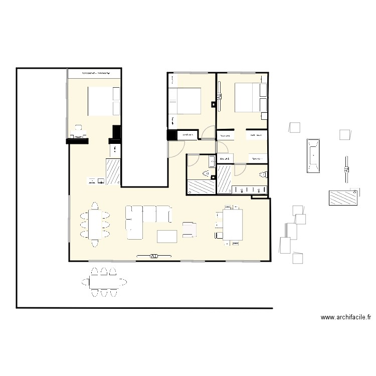 MONT ALBAN PROJET4. Plan de 10 pièces et 118 m2