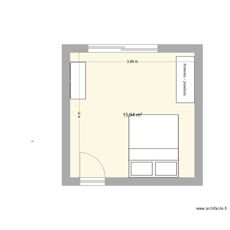 bruggiamosca. Plan de 1 pièce et 16 m2