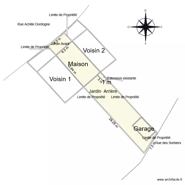 Plan de masse. Plan de 