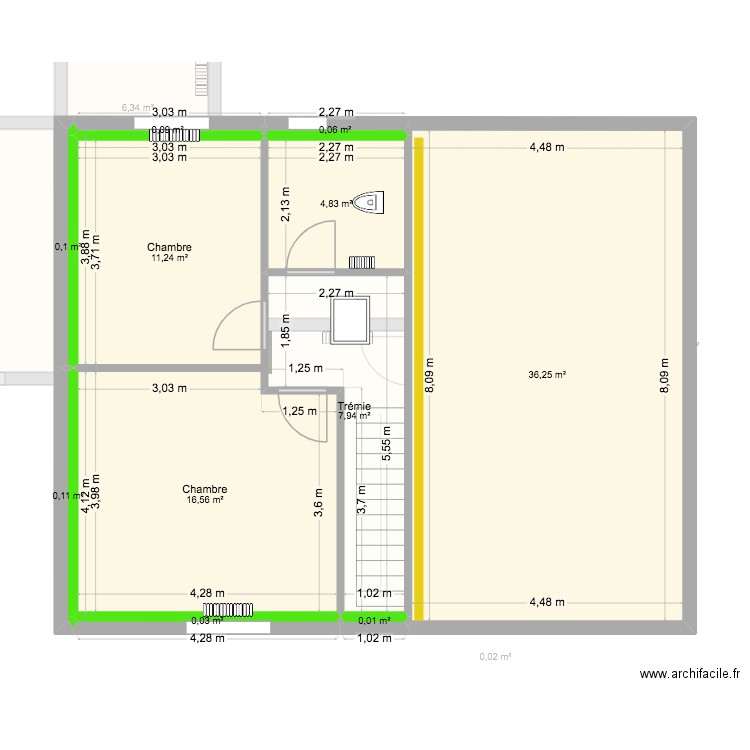 MARQUER. Plan de 25 pièces et 166 m2