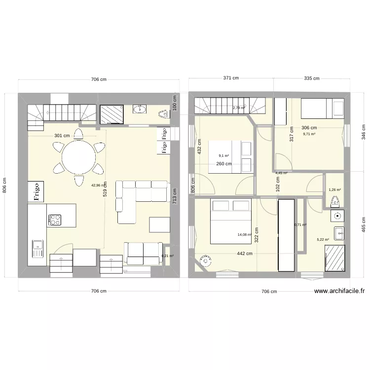 garage plan B. Plan de 
