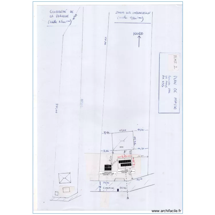 ROUSSEL PLAN DES TOITURES. Plan de 