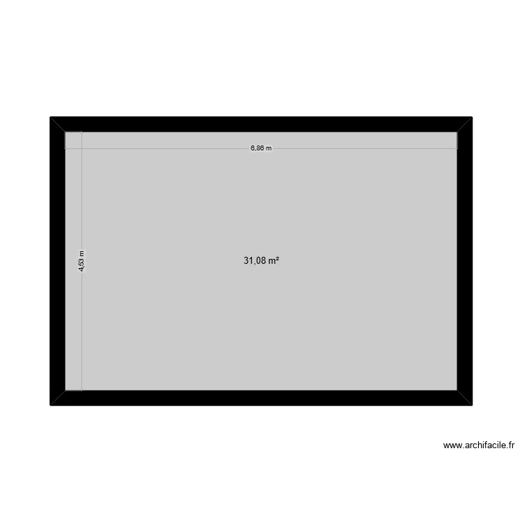 RDC chambre 2. Plan de 