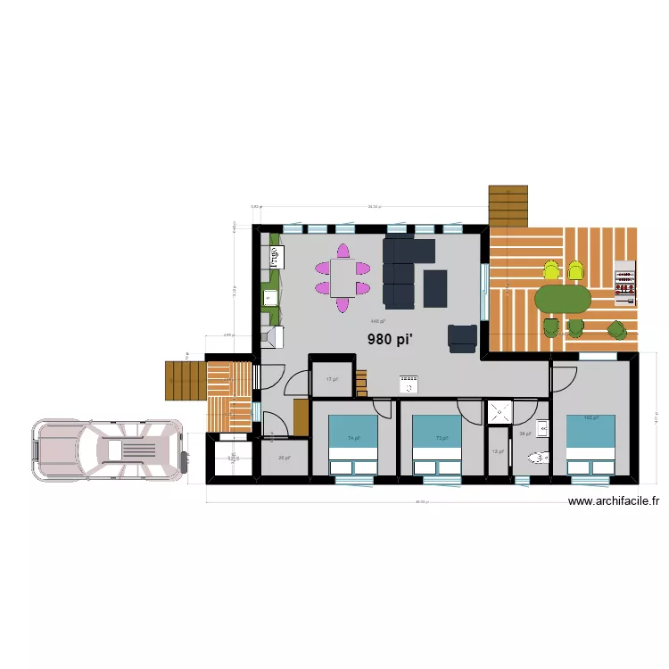 chalet 6. Plan de 