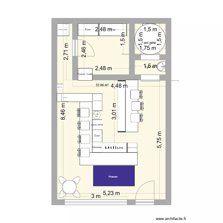 Nami. Plan de 3 et 41 m² Nami. Plan de 3 et 41 m²