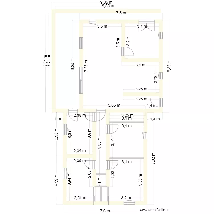 Drome étage. Plan de 10 et 101 m² Drome étage. Plan de 10 et 101 m²