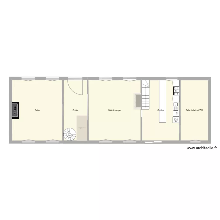 Grenier. Plan de 5 et 107 m² Grenier. Plan de 5 et 107 m²