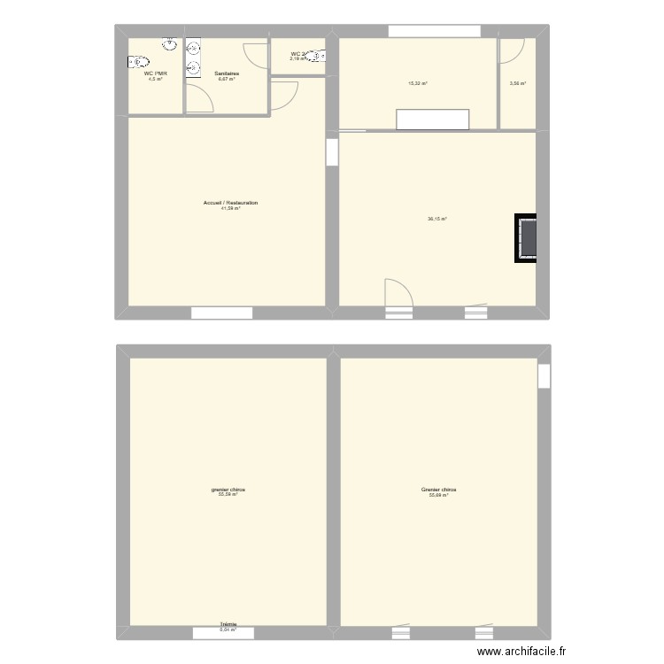 Chez Momo 4. Plan de 10 pièces et 221 m2