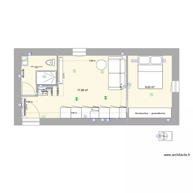 Appartement 32 dernière version. Plan de 3 et 30 m² Appartement 32 dernière version. Plan de 3 et 30 m²