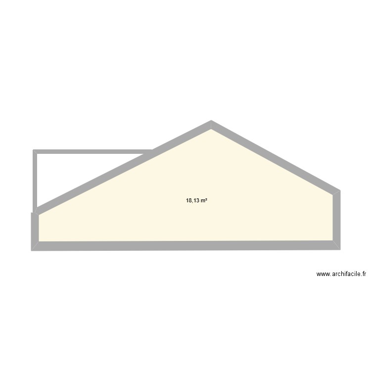 iench sa mere. Plan de 1 pièce et 18 m2