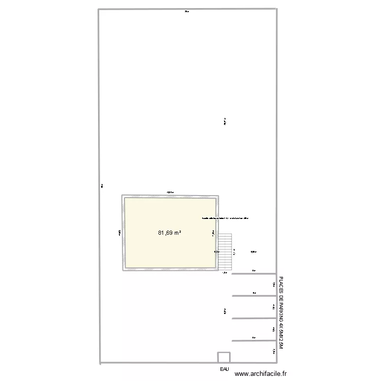 PLAN EXTERIOR. Plan de 1  et 82 m²