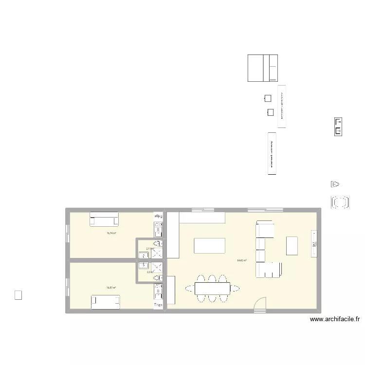 Maison rdv. Plan de 