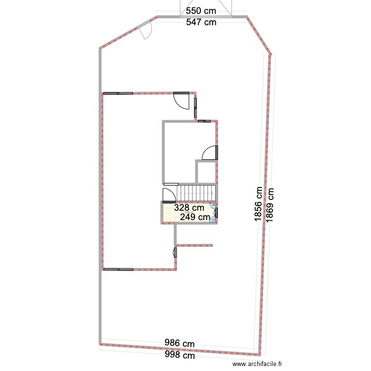 maison1. Plan de 1 pièce et 4 m2