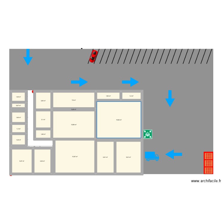 imprimerie. Plan de 0 pièce et 0 m2