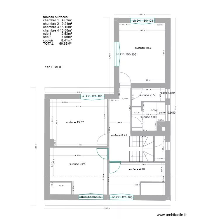 BOULANGER Marlène 1er etage. Plan de BOULANGER Marlène 1er etage. Plan de
