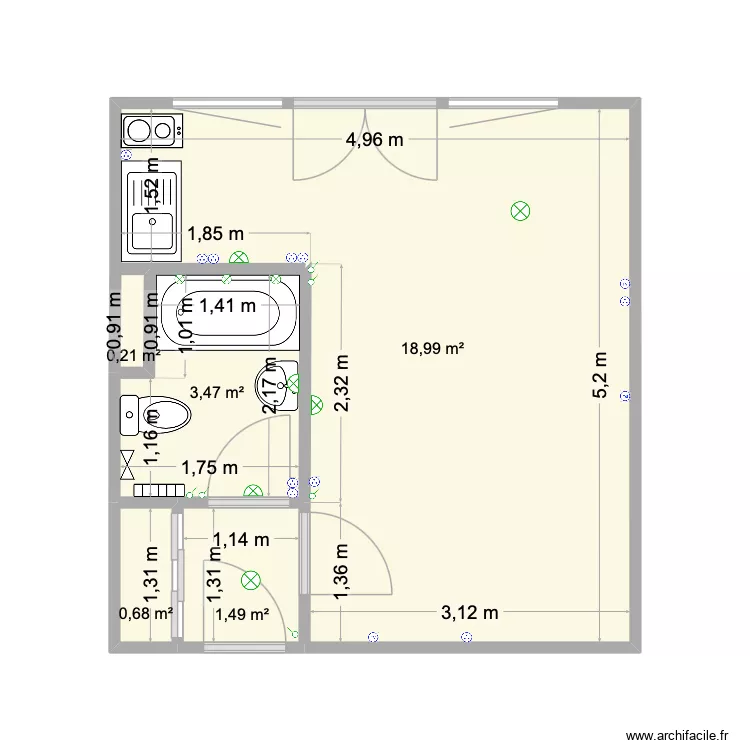 A13 ok. Plan de 5 et 25 m² A13 ok. Plan de 5 et 25 m²