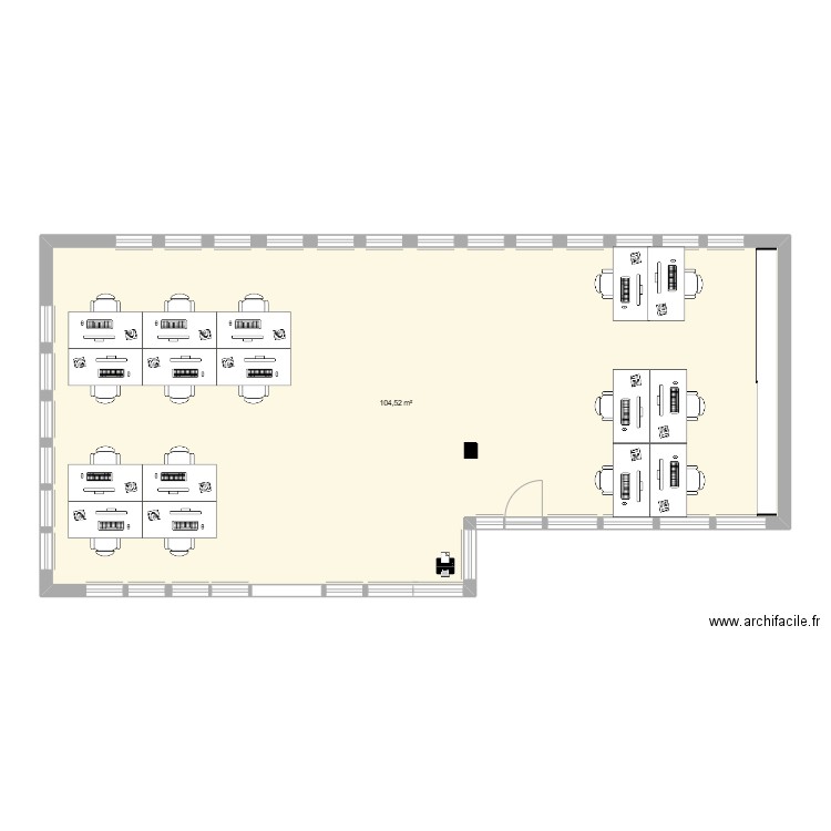 bureau. Plan de 0 pièce et 0 m2