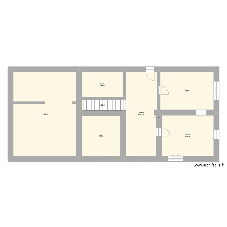 maison. Plan de 8 pièces et 136 m2