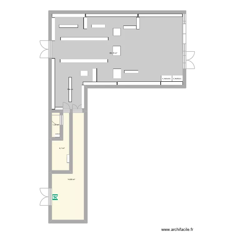 La Grande Récré Herblay 2. Plan de 4 et 87 m² La Grande Récré Herblay 2. Plan de 4 et 87 m²