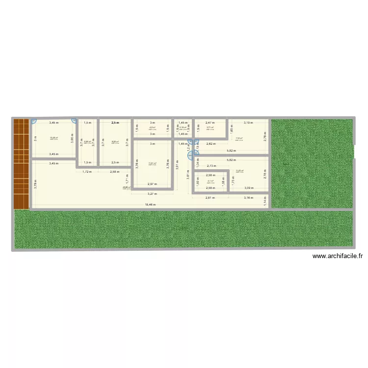 plan maison lotissement GA. Plan de 11  et 203 m²