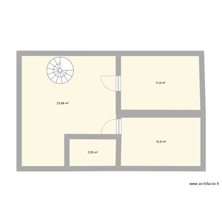 yyyyy. Plan de 4 pièces et 50 m2