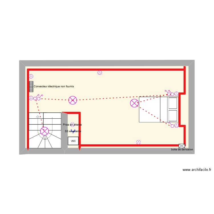 Lena. Plan de 3 pièces et 25 m2