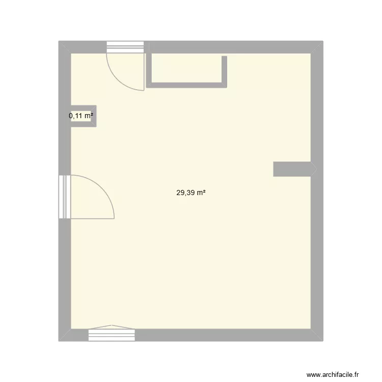 SDJ VIERGE. Plan de 2 Pièces et 30 m²