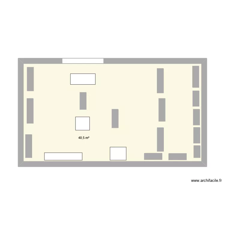 Plan merch. Plan de 1 et 41 m² Plan merch. Plan de 1 et 41 m²