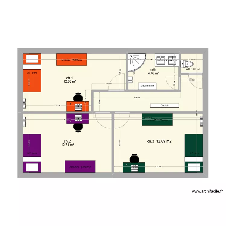 grenier chlo&eacute;. Plan de 