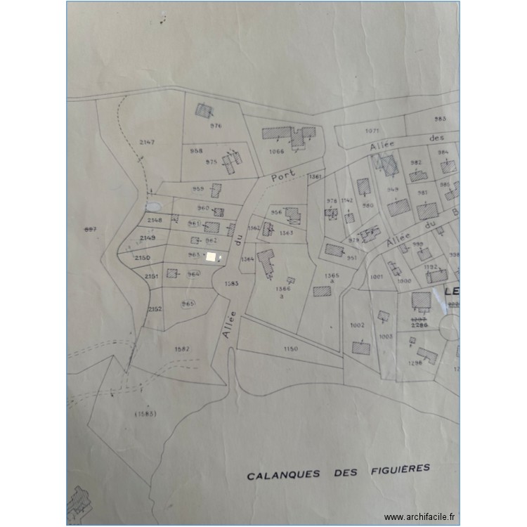 plan cadastre. Plan de 2 pièces et 54 m2