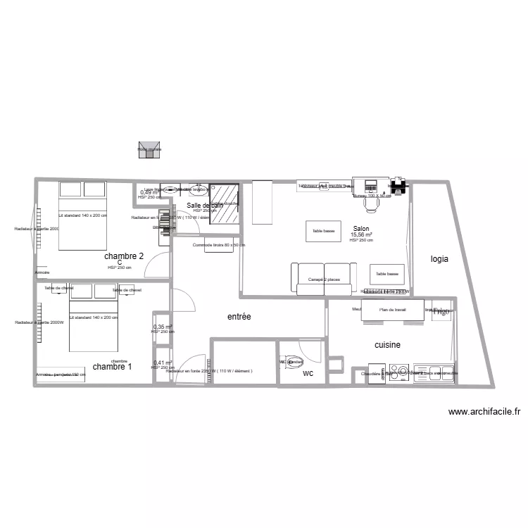 app&acirc;rtement 4. Plan de 
