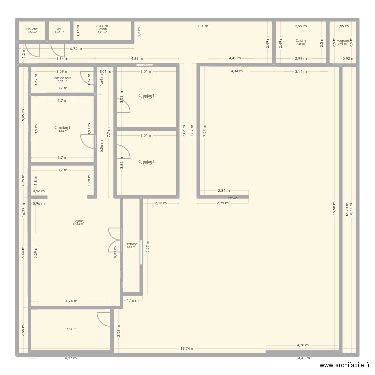 MORY. Plan de 13 pièces et 361 m2