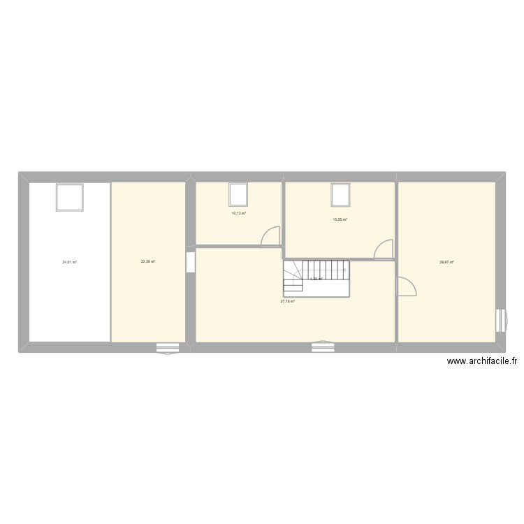 Sury Maison 3. Plan de 7 pièces et 157 m2
